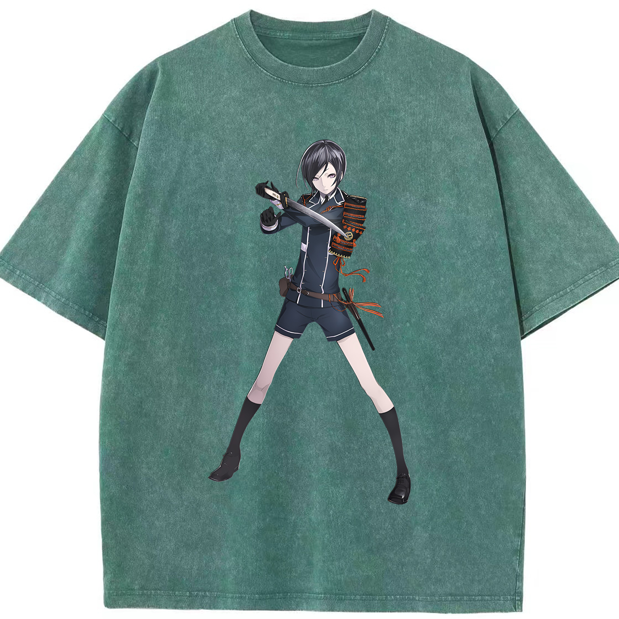 （画像用） 刀剣乱舞 Touken Ranbu 綿100% ヴィンテージ風 半袖Tシャツ（フロントプリント）
